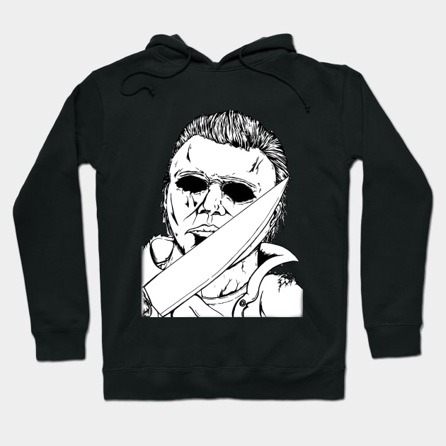 Black and White Myers Hoodie by Levys Artistry